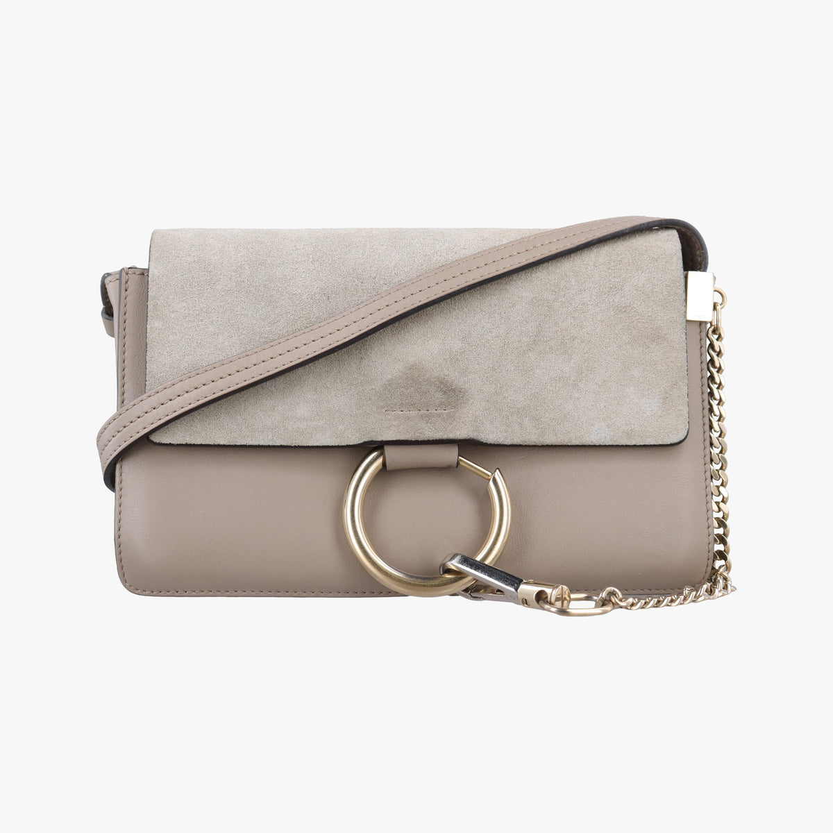 Vintage Chloe FAYE Grey Suede × leather  shoulderbag | stylenewstar