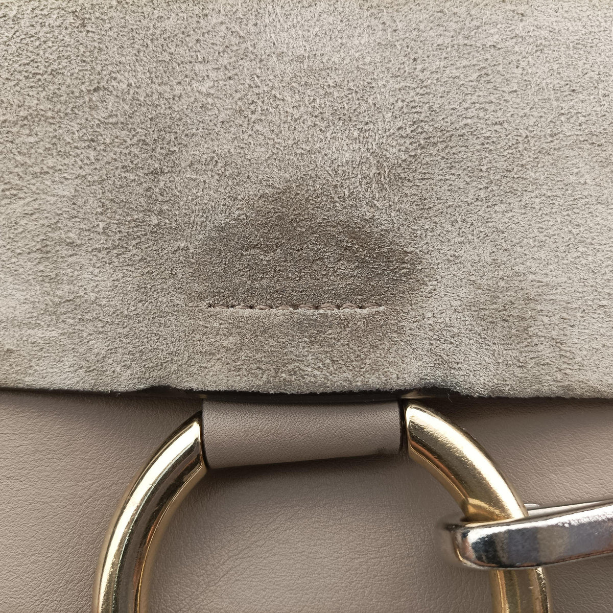Vintage Chloe FAYE Grey Suede × leather  shoulderbag | stylenewstar