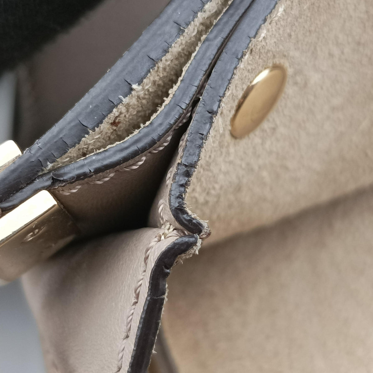 Vintage Chloe FAYE Grey Suede × leather  shoulderbag | stylenewstar