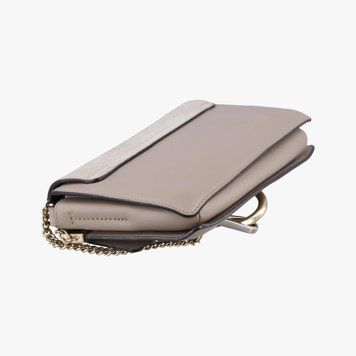 Pre-owned Chloe FAYE Grey Suede × leather  shoulderbag | stylenewstar