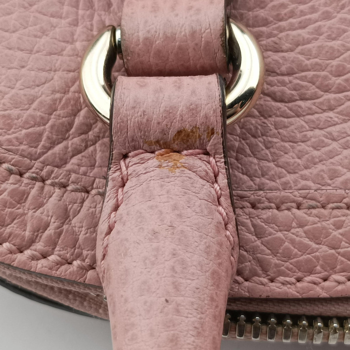 Pre-owned Gucci Interlocking G charm Dome Pink Leather 449661 shoulderbag | stylenewstar