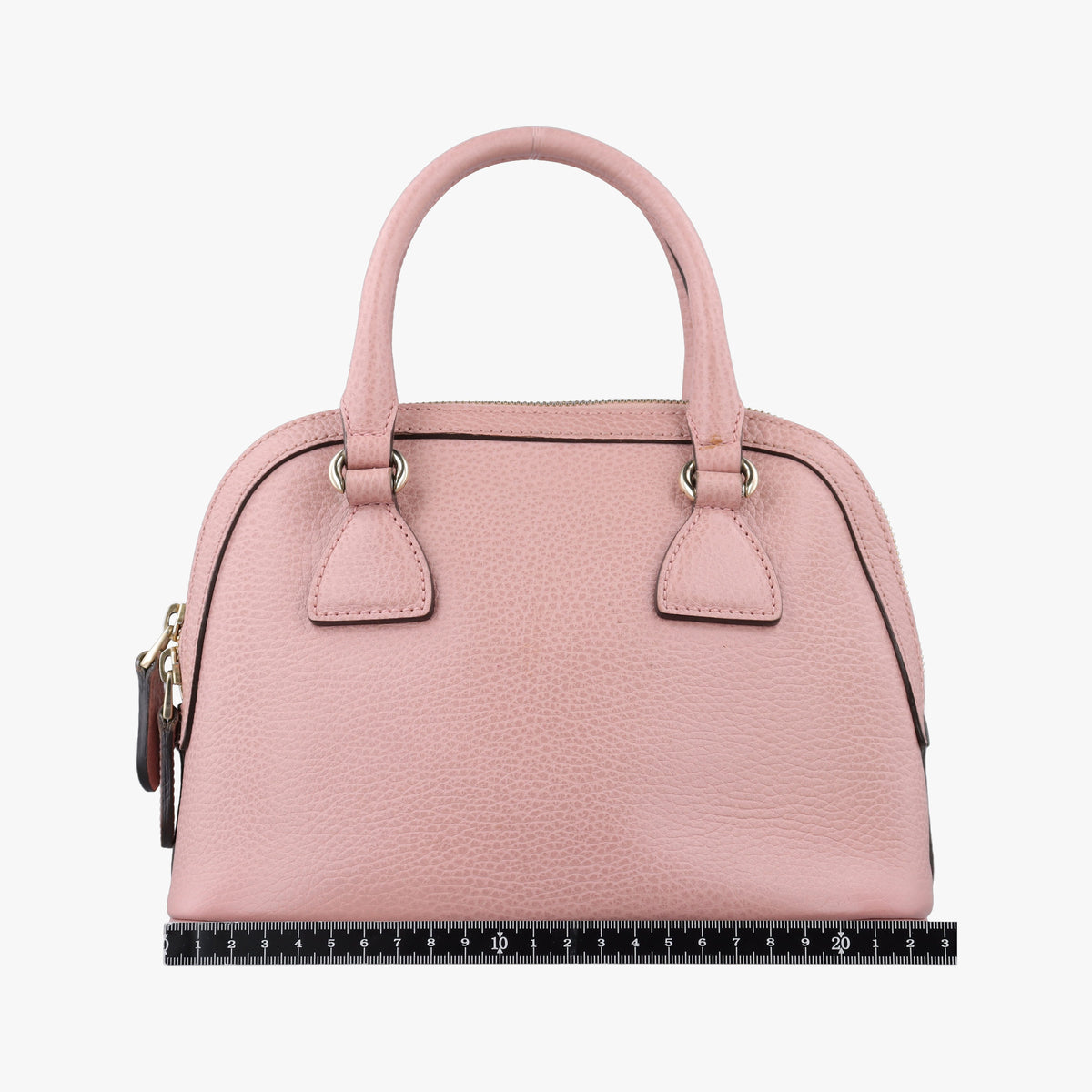Pre-owned Gucci Interlocking G charm Dome Pink Leather 449661 shoulderbag | stylenewstar