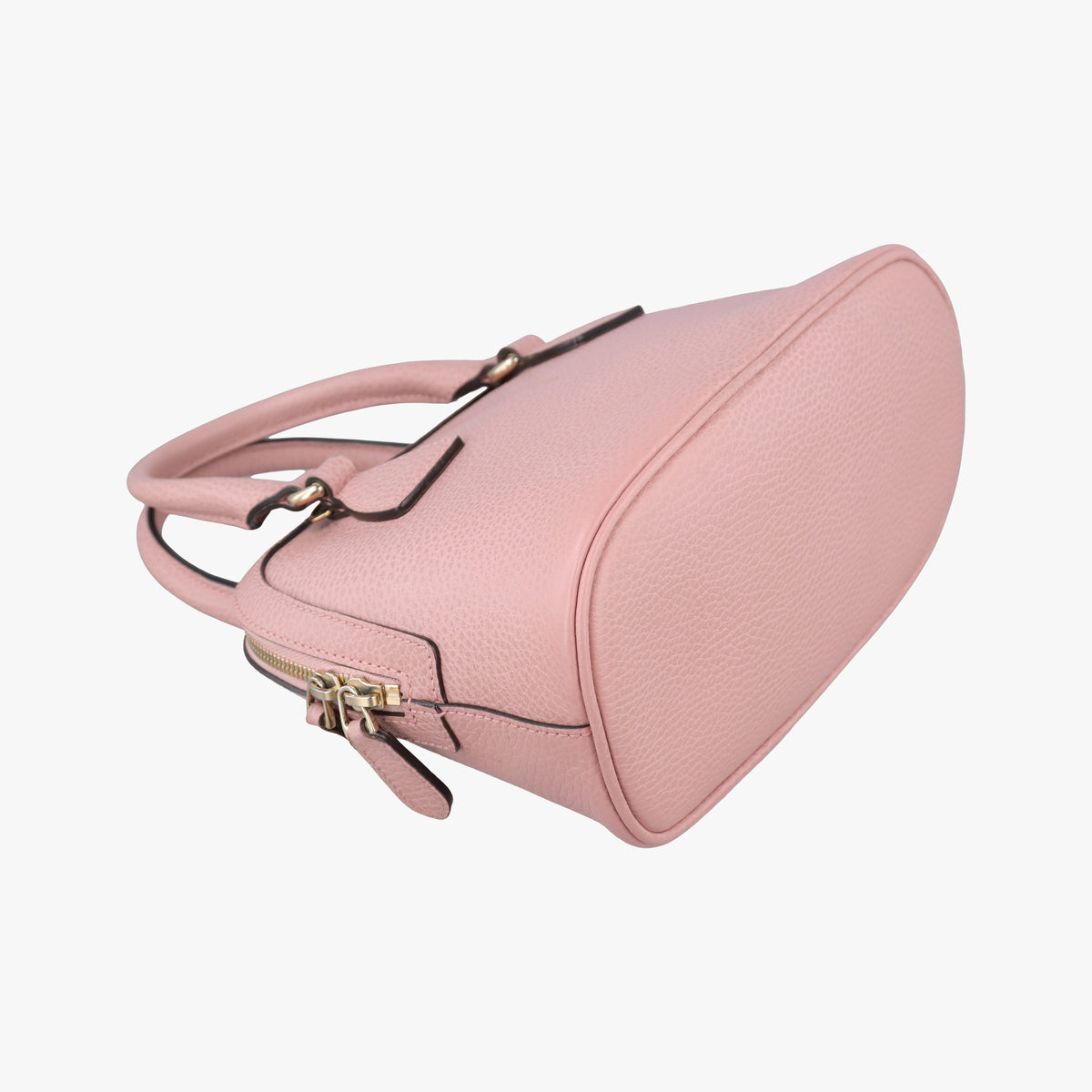 Pre-owned Gucci Interlocking G charm Dome Pink Leather 449661 shoulderbag | stylenewstar