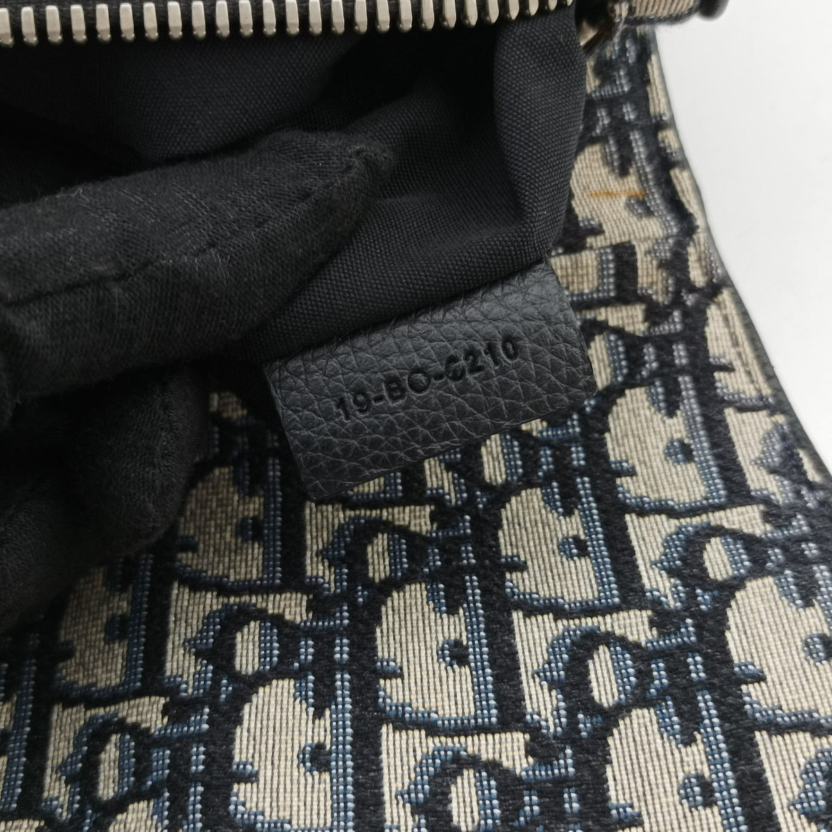 Pre-owned Christian Dior Saddle Navy Jacquard×Leather  bum bag/waist bag | stylenewstar