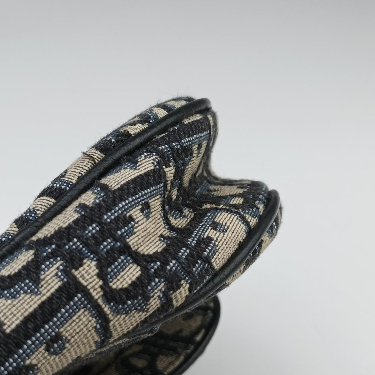 Pre-owned Christian Dior Saddle Navy Jacquard×Leather  bum bag/waist bag | stylenewstar