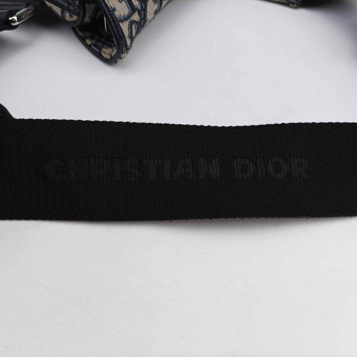 Pre-owned Christian Dior Saddle Navy Jacquard×Leather  bum bag/waist bag | stylenewstar