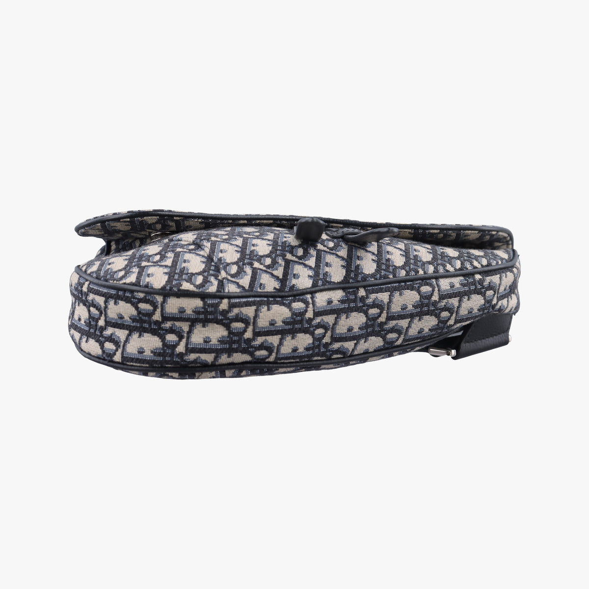 Pre-owned Christian Dior Saddle Navy Jacquard×Leather  bum bag/waist bag | stylenewstar