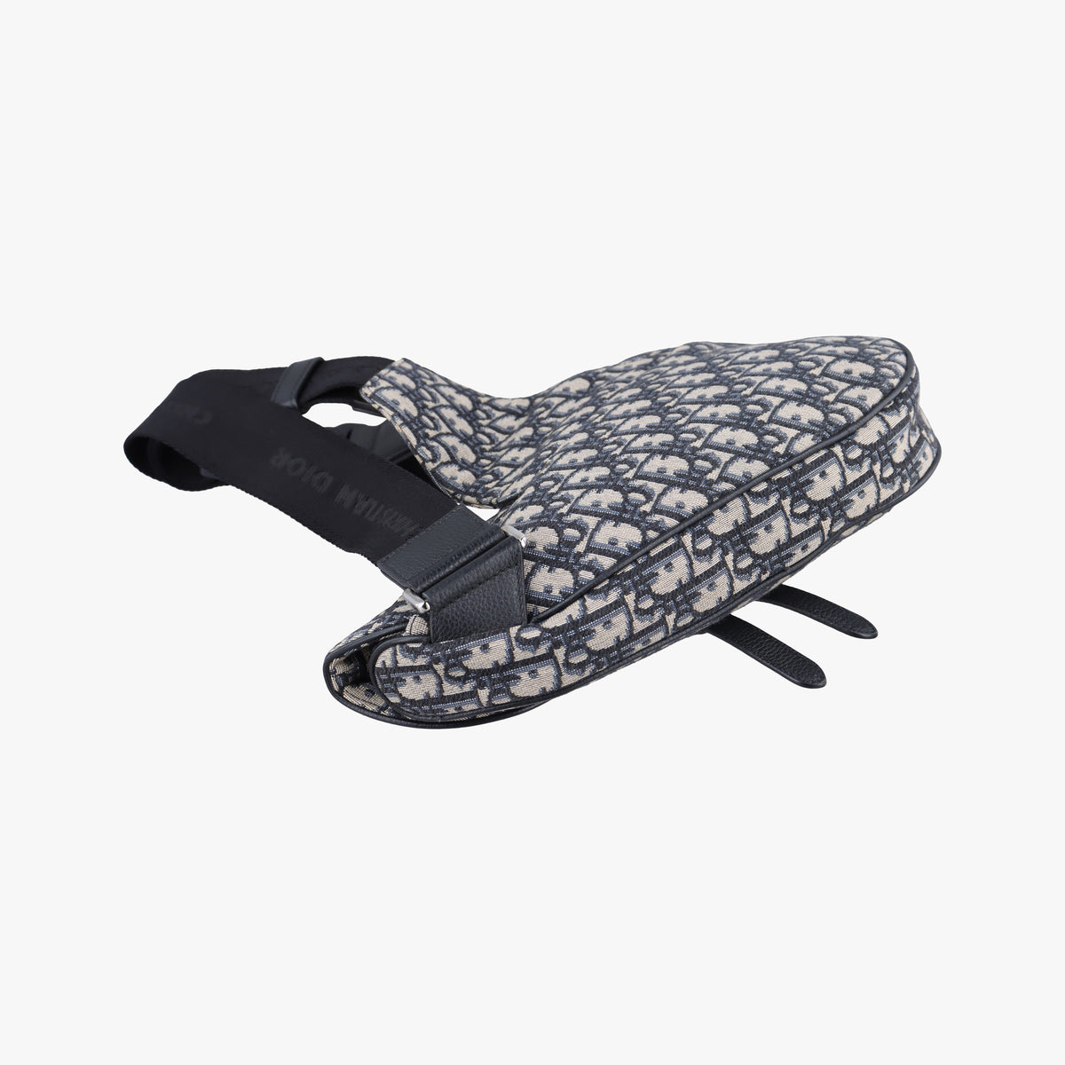 Pre-owned Christian Dior Saddle Navy Jacquard×Leather  bum bag/waist bag | stylenewstar