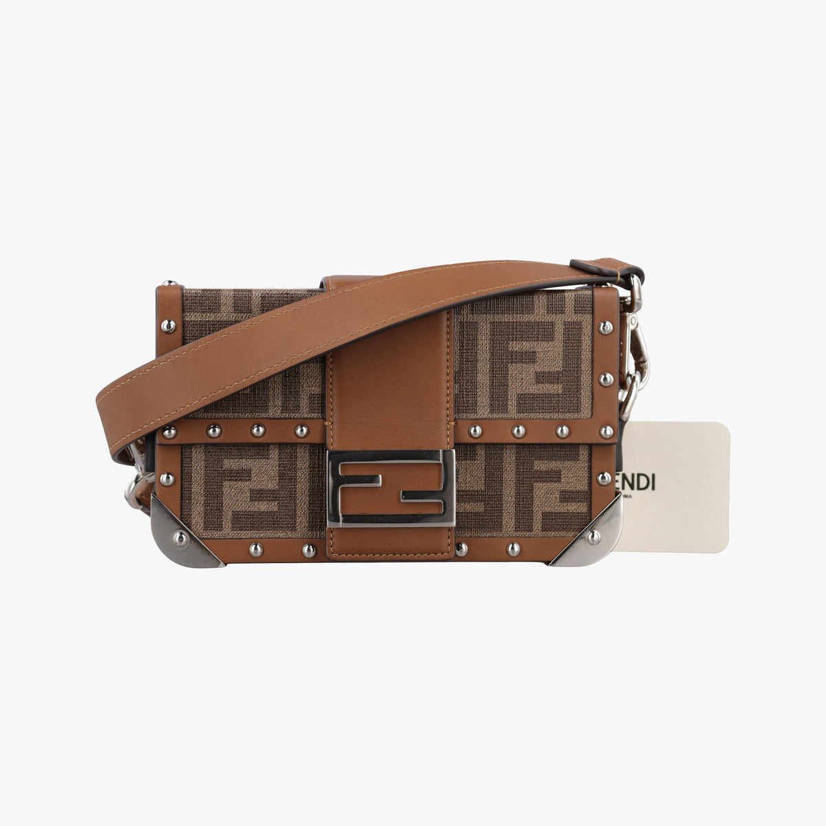 Vintage Fendi Zucca Trunk Brown PVC coated canvas×Leather 7VA507 shoulderbag | stylenewstar