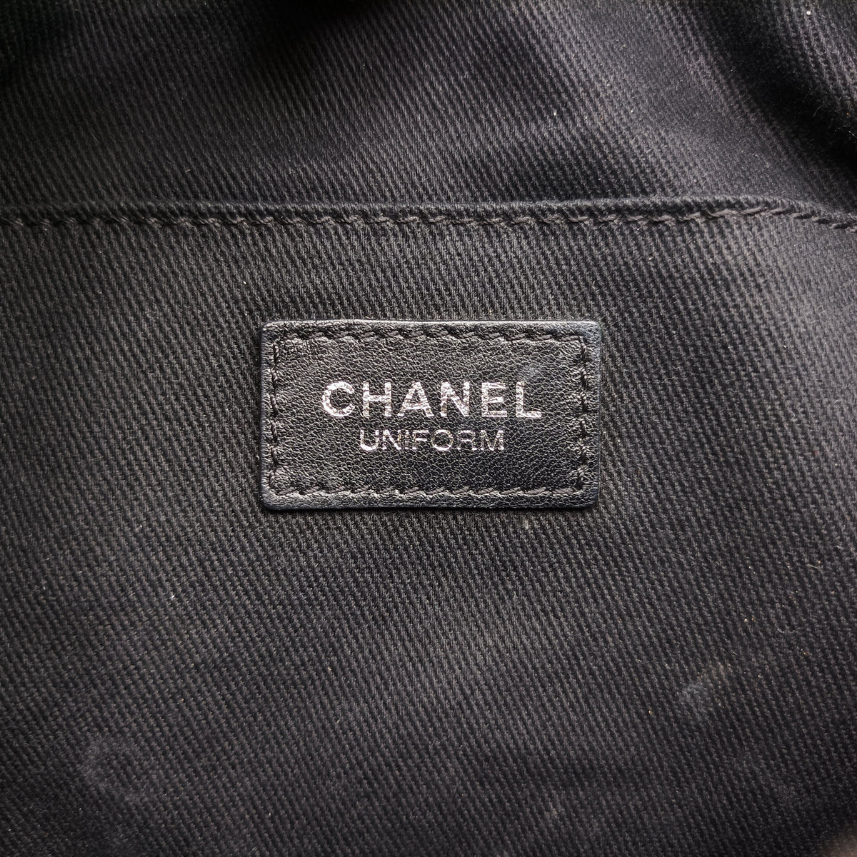 Pre-owned Chanel Uniform Black Leather  bum bag/waist bag | stylenewstar