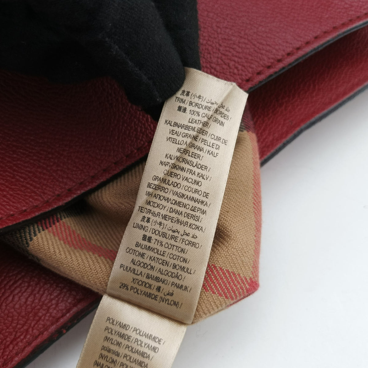 Pre-owned Burberry Buckle Red Leather  handbag | stylenewstar