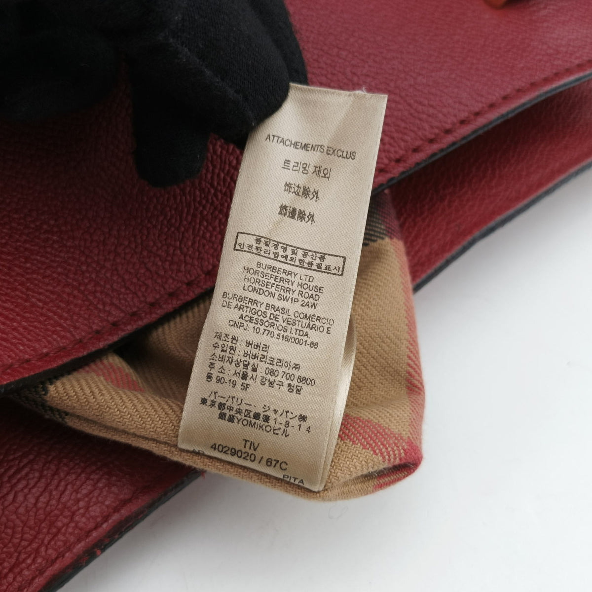Pre-owned Burberry Buckle Red Leather  handbag | stylenewstar