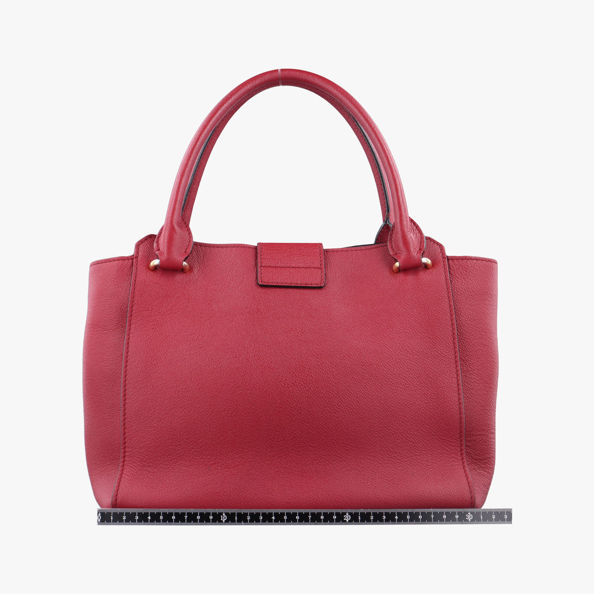 Pre-owned Burberry Buckle Red Leather  handbag | stylenewstar