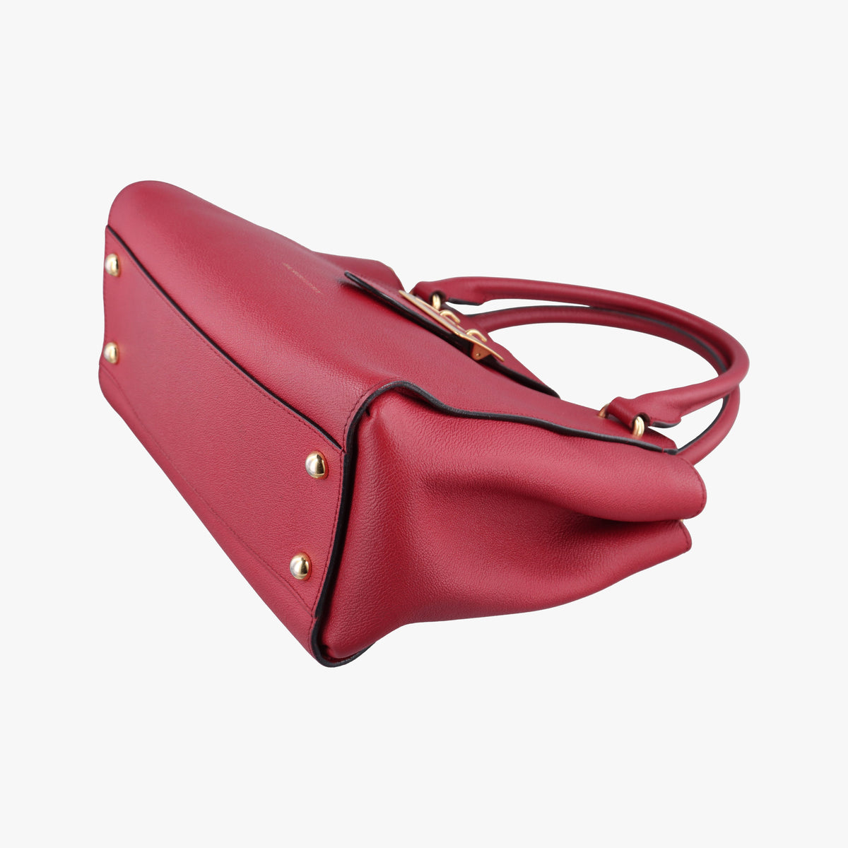 Pre-owned Burberry Buckle Red Leather  handbag | stylenewstar