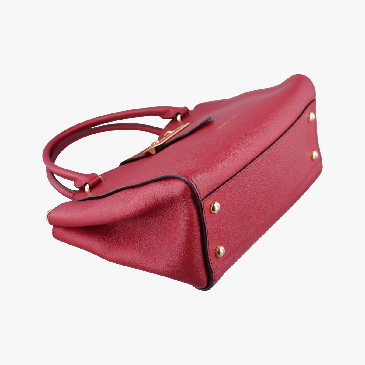 Pre-owned Burberry Buckle Red Leather  handbag | stylenewstar
