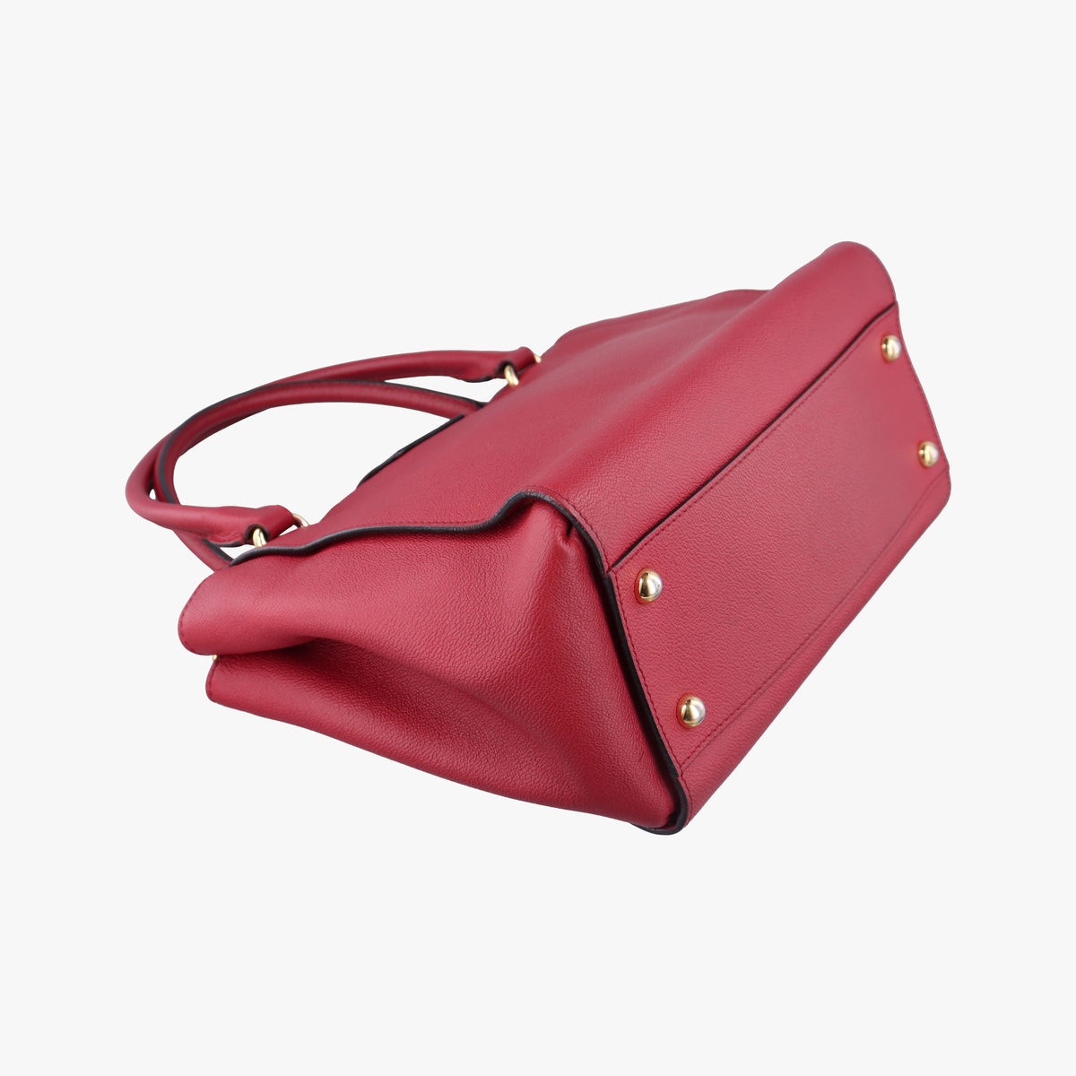Pre-owned Burberry Buckle Red Leather  handbag | stylenewstar