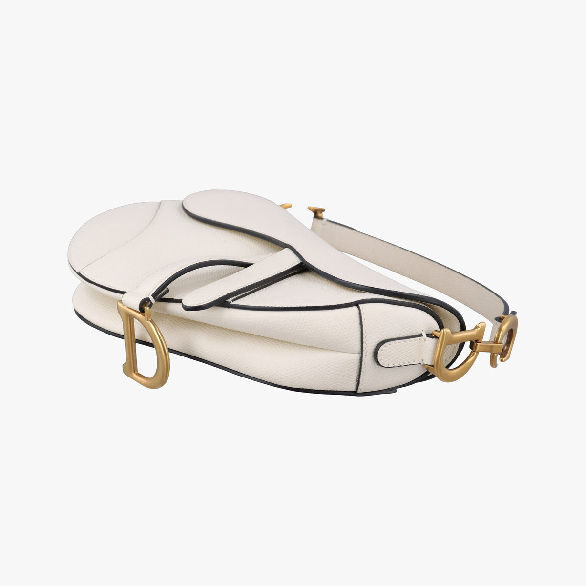 Pre-owned Christian Dior Saddle White Leather  handbag | stylenewstar