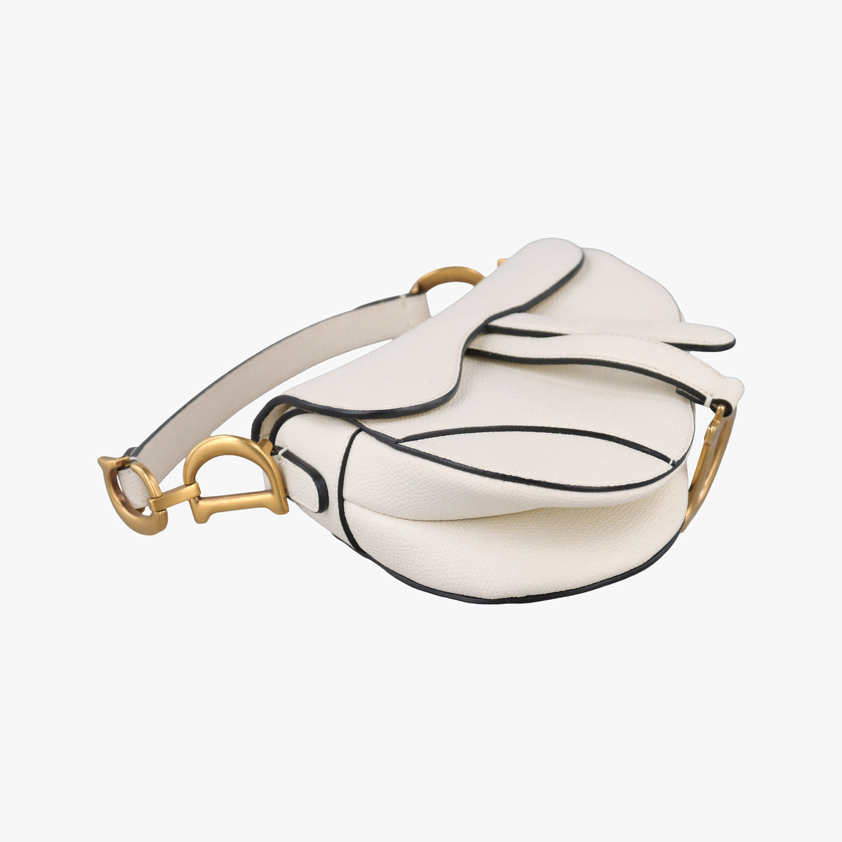 Pre-owned Christian Dior Saddle White Leather  handbag | stylenewstar