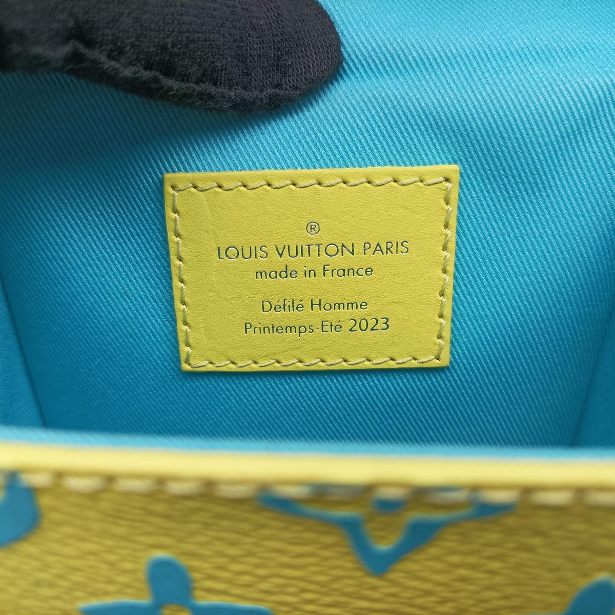 Pre-owned Louis Vuitton Vertical Trunk Yellow x Blue Monogram Playground M82007 shoulderbag | stylenewstar