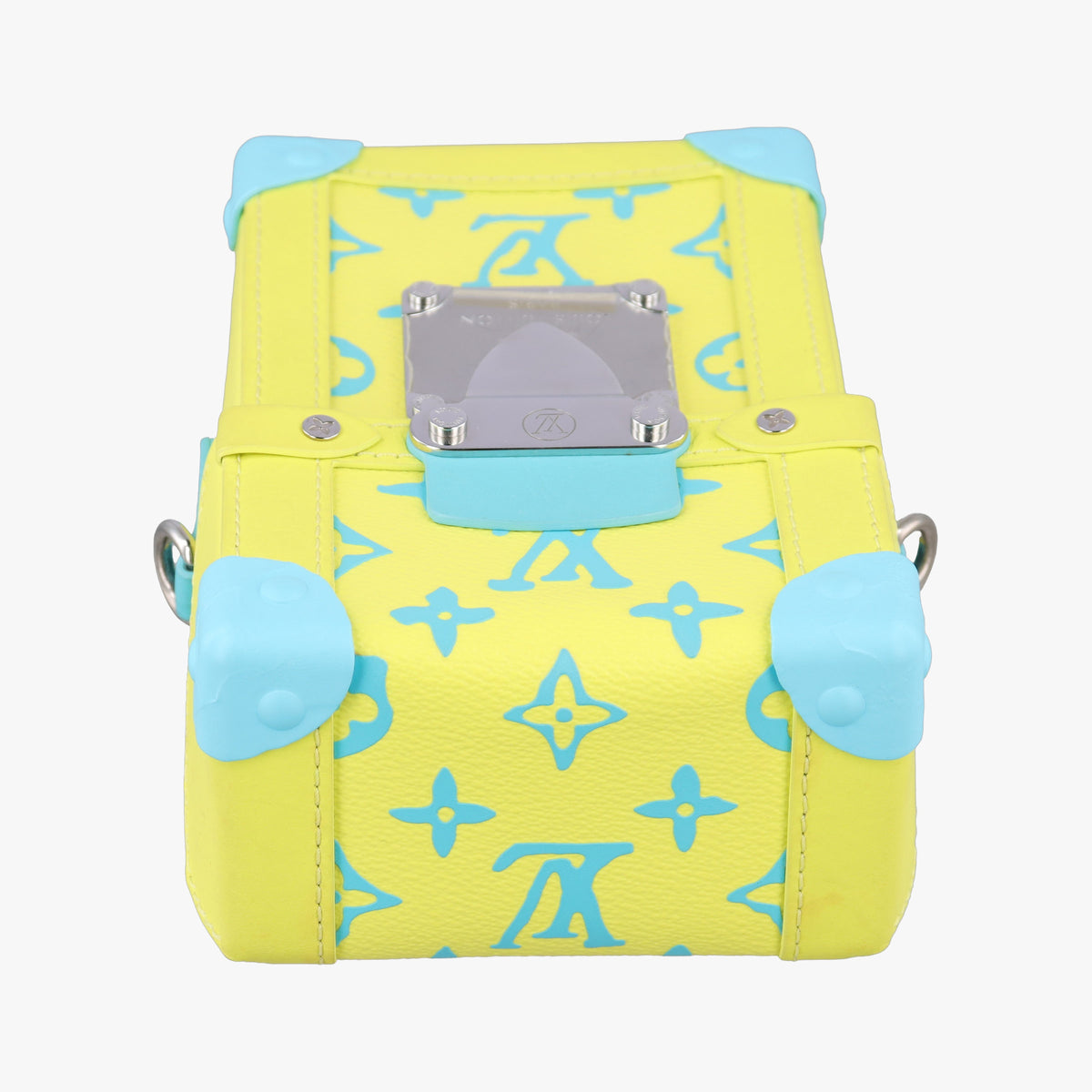 Pre-owned Louis Vuitton Vertical Trunk Yellow x Blue Monogram Playground M82007 shoulderbag | stylenewstar