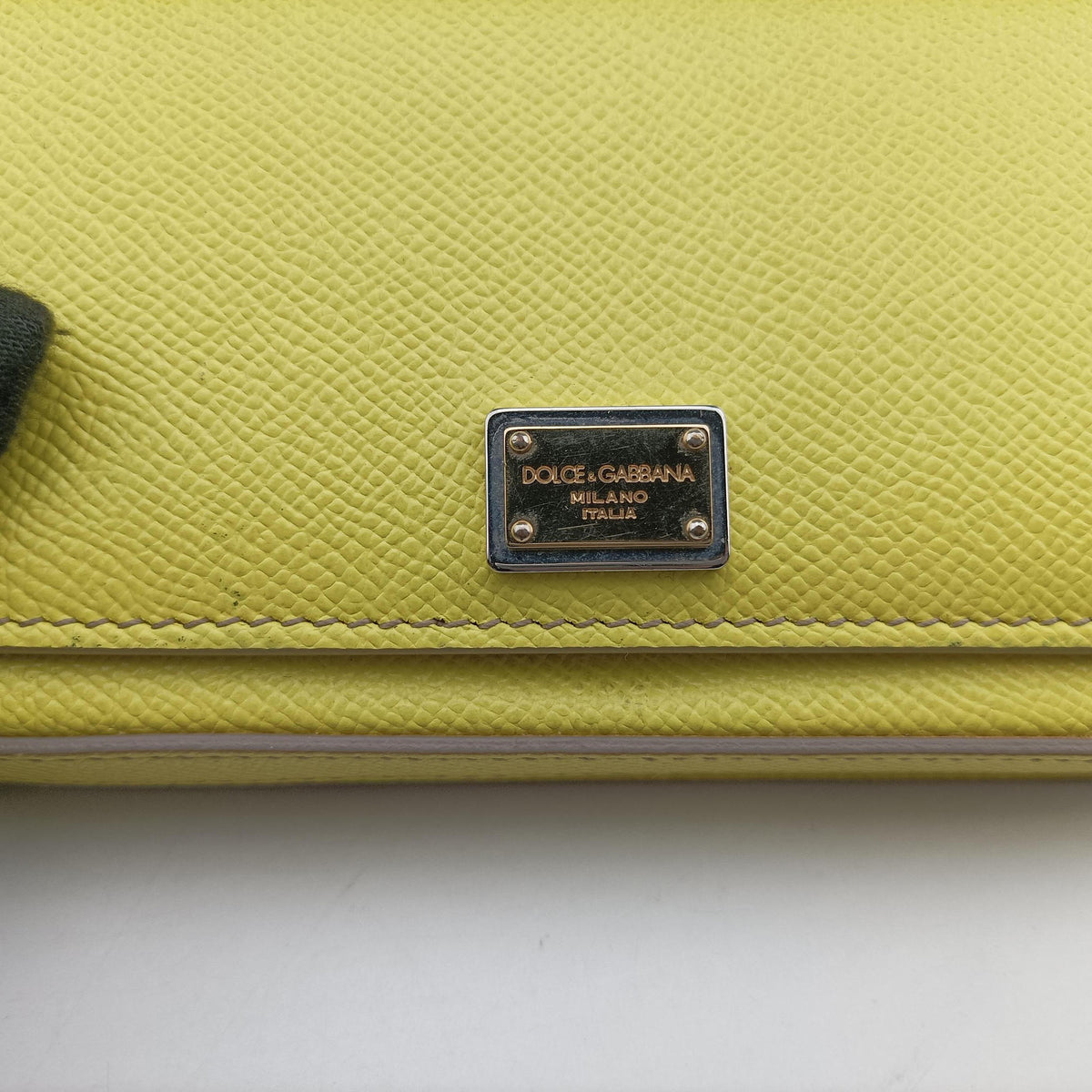 Pre-owned Dolce & Gabbana SICILY Yellow Leather  shoulderbag | stylenewstar
