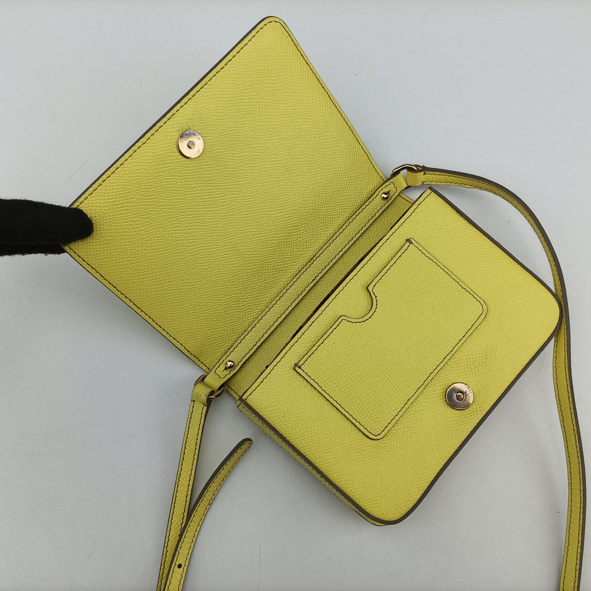 Pre-owned Dolce & Gabbana SICILY Yellow Leather  shoulderbag | stylenewstar