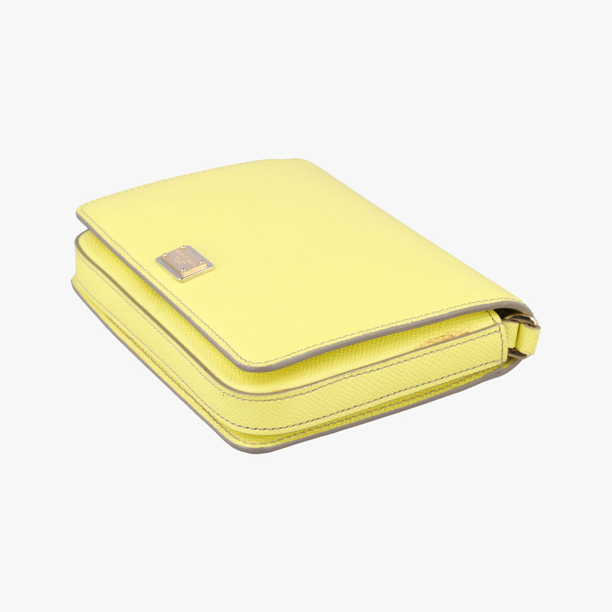 Pre-owned Dolce & Gabbana SICILY Yellow Leather  shoulderbag | stylenewstar