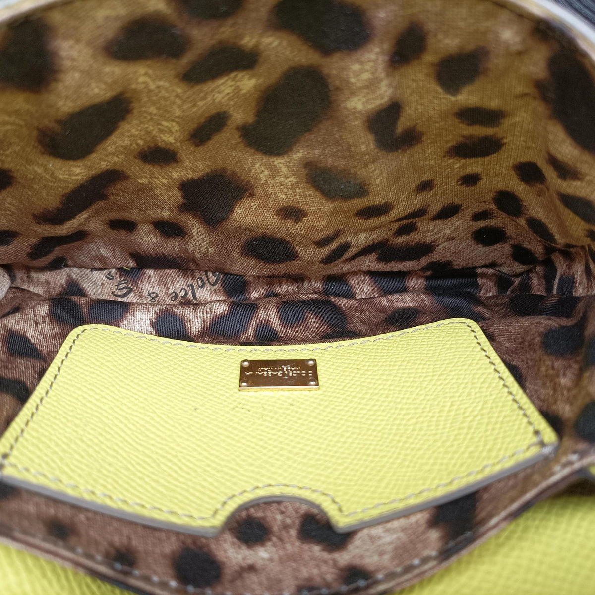 Pre-owned Dolce & Gabbana SICILY Yellow Leather  shoulderbag | stylenewstar