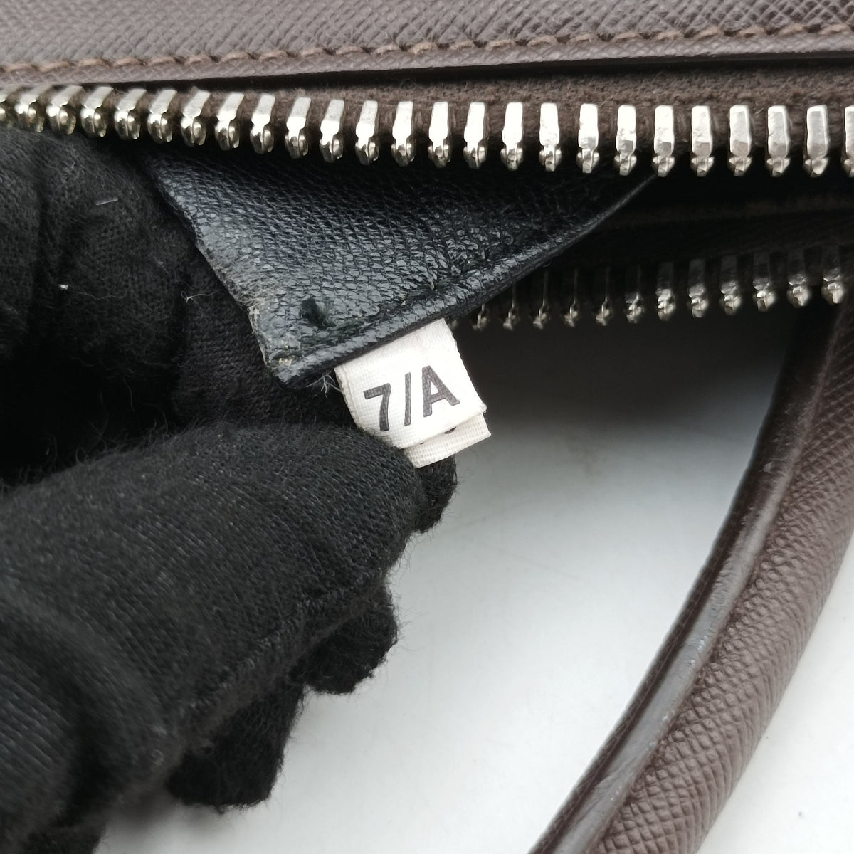 Pre-owned Prada Briefcase work business Brown SAFFIANO Leather VS305M handbag | stylenewstar