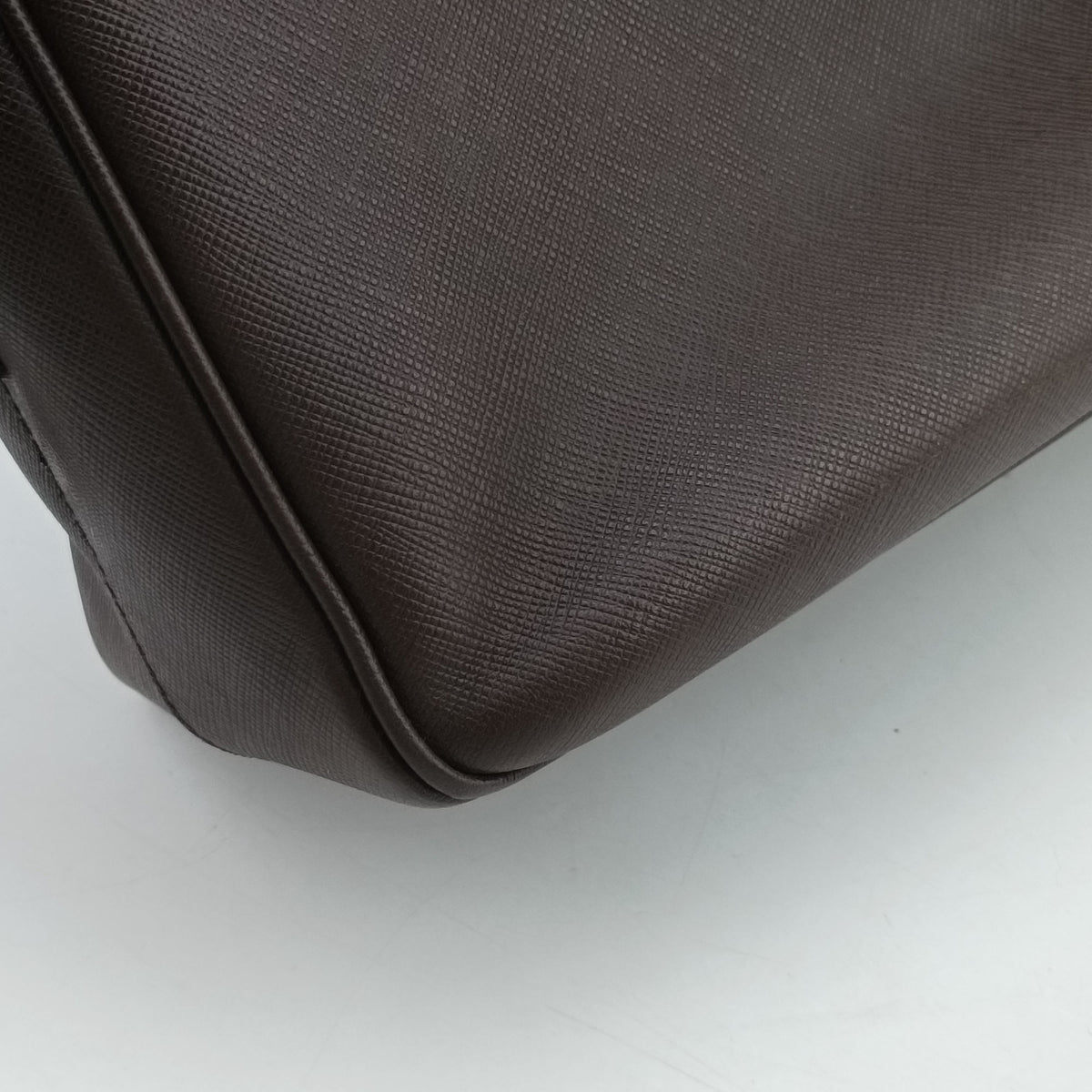 Vintage Prada Briefcase work business Brown SAFFIANO Leather VS305M handbag | stylenewstar