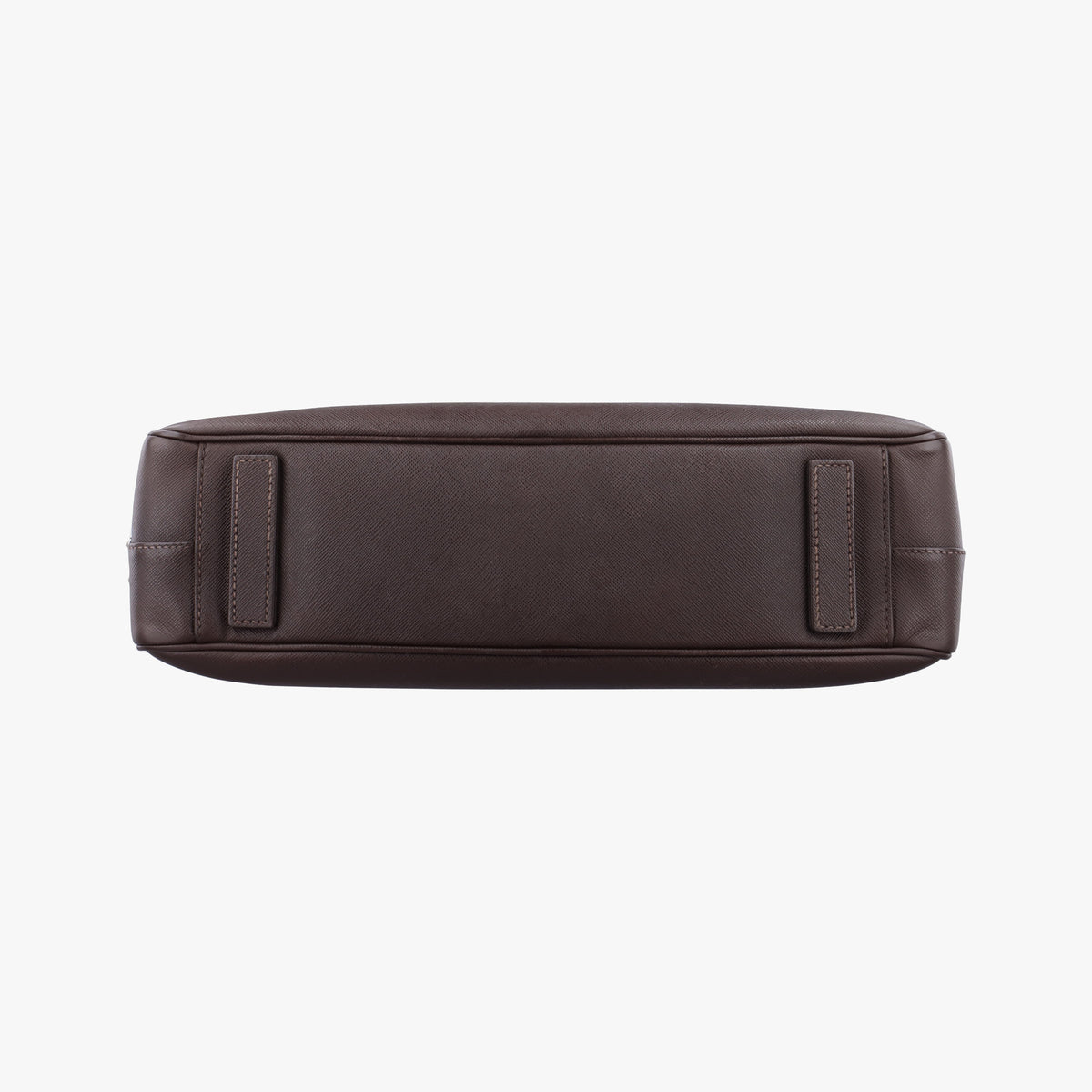 Pre-owned Prada Briefcase work business Brown SAFFIANO Leather VS305M handbag | stylenewstar