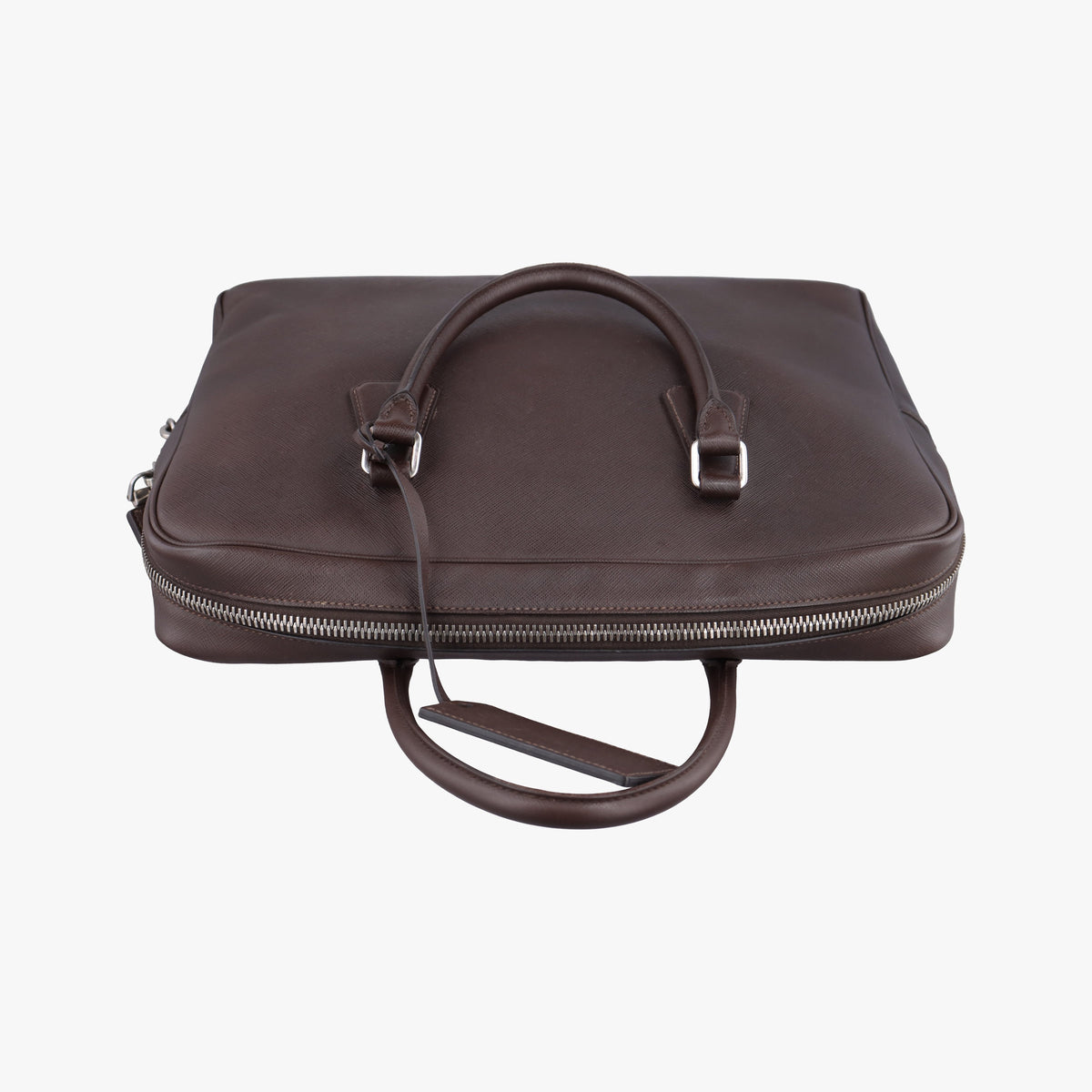Vintage Prada Briefcase work business Brown SAFFIANO Leather VS305M handbag | stylenewstar