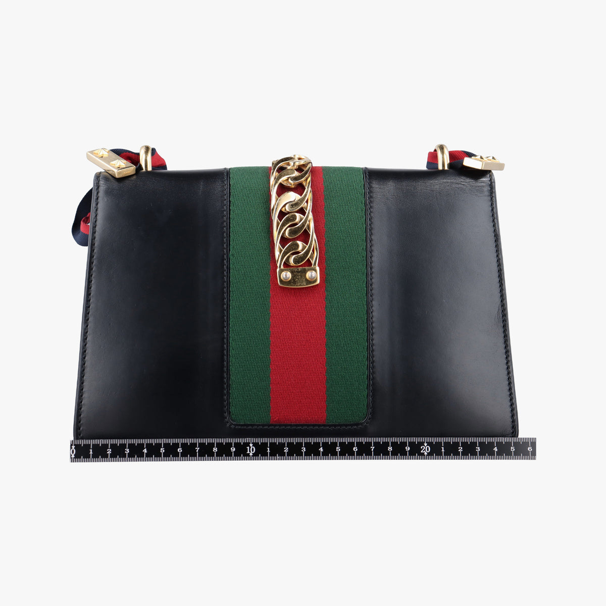 Pre-owned Gucci Sylvie Black Leather 421882 shoulderbag | stylenewstar