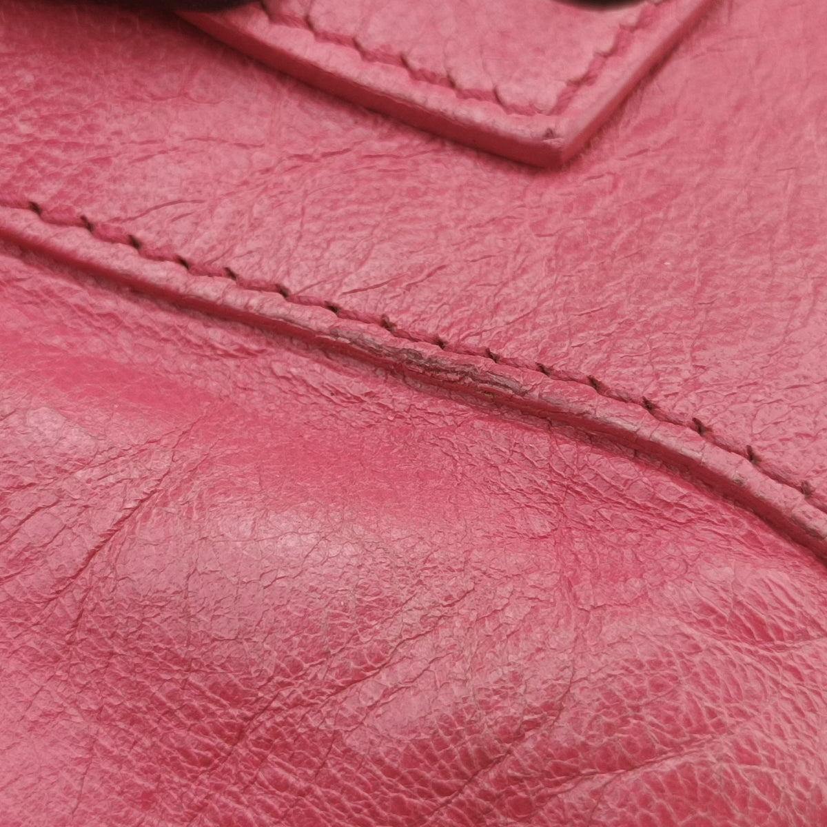 Pre-owned Balenciaga The Work Pink lambskin 132110 shoulderbag | stylenewstar