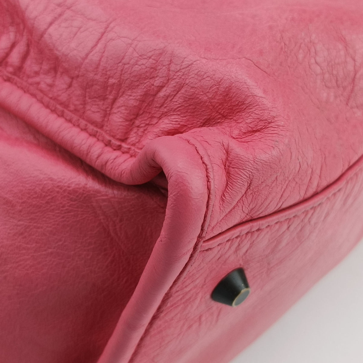 Pre-owned Balenciaga The Work Pink lambskin 132110 shoulderbag | stylenewstar