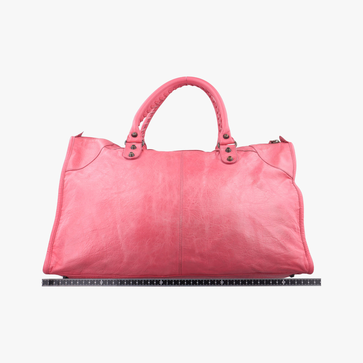 Pre-owned Balenciaga The Work Pink lambskin 132110 shoulderbag | stylenewstar