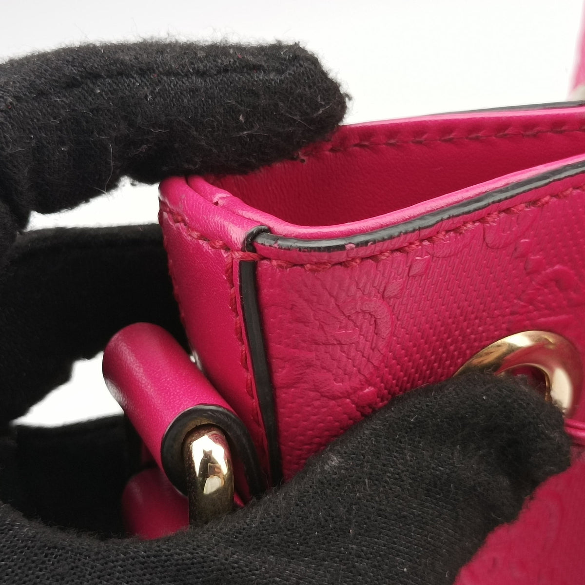 Vintage Gucci Bright Diamante Bucket Red Leather 354229 shoulderbag | stylenewstar