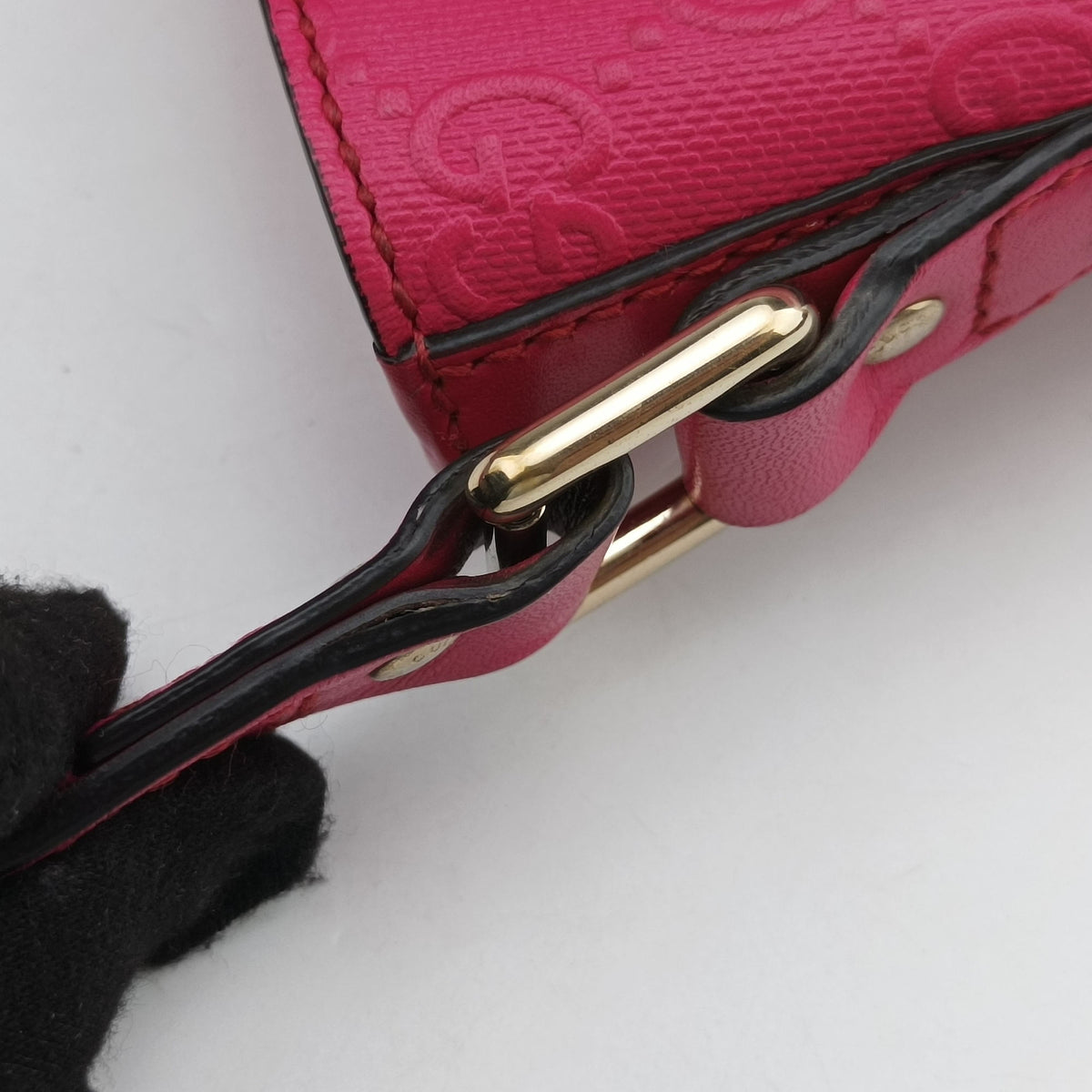 Vintage Gucci Bright Diamante Bucket Red Leather 354229 shoulderbag | stylenewstar