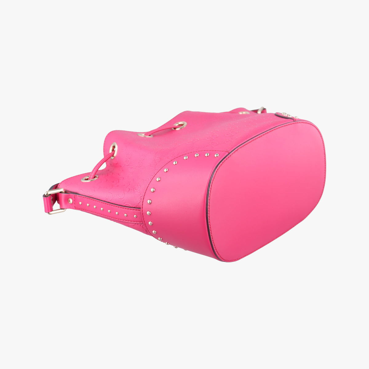 Vintage Gucci Bright Diamante Bucket Red Leather 354229 shoulderbag | stylenewstar