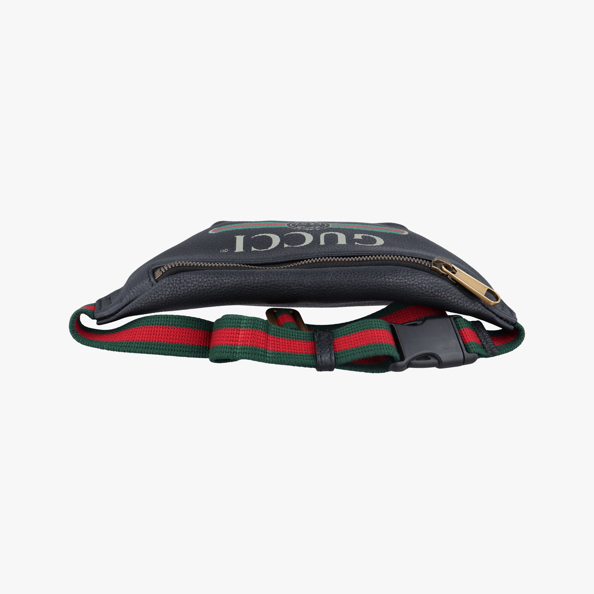 Vintage Gucci Print Black Leather 527792 bum bag/waist bag | stylenewstar