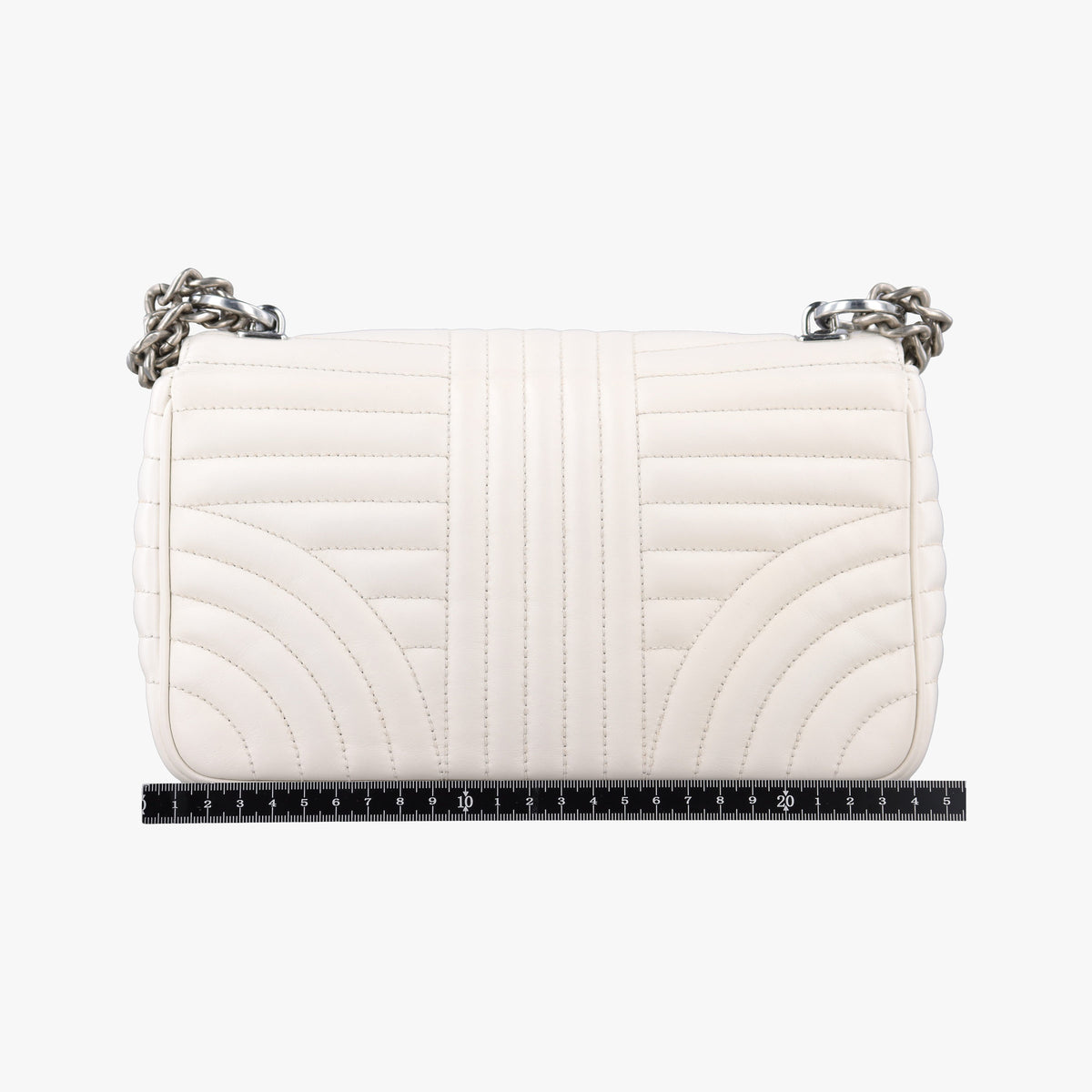 Secondhand Prada Diagramme White Leather 1BD108 shoulderbag | stylenewstar