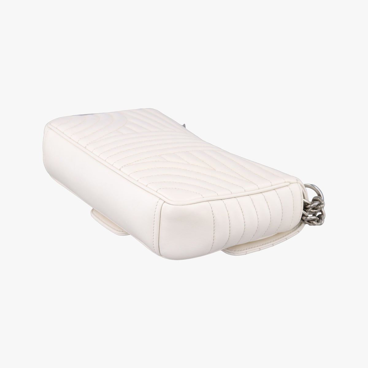 Secondhand Prada Diagramme White Leather 1BD108 shoulderbag | stylenewstar