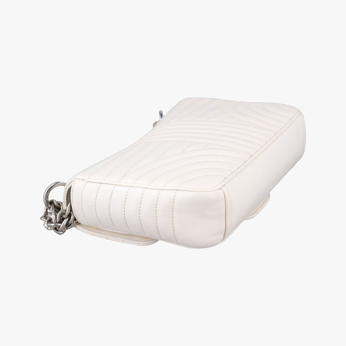 Secondhand Prada Diagramme White Leather 1BD108 shoulderbag | stylenewstar