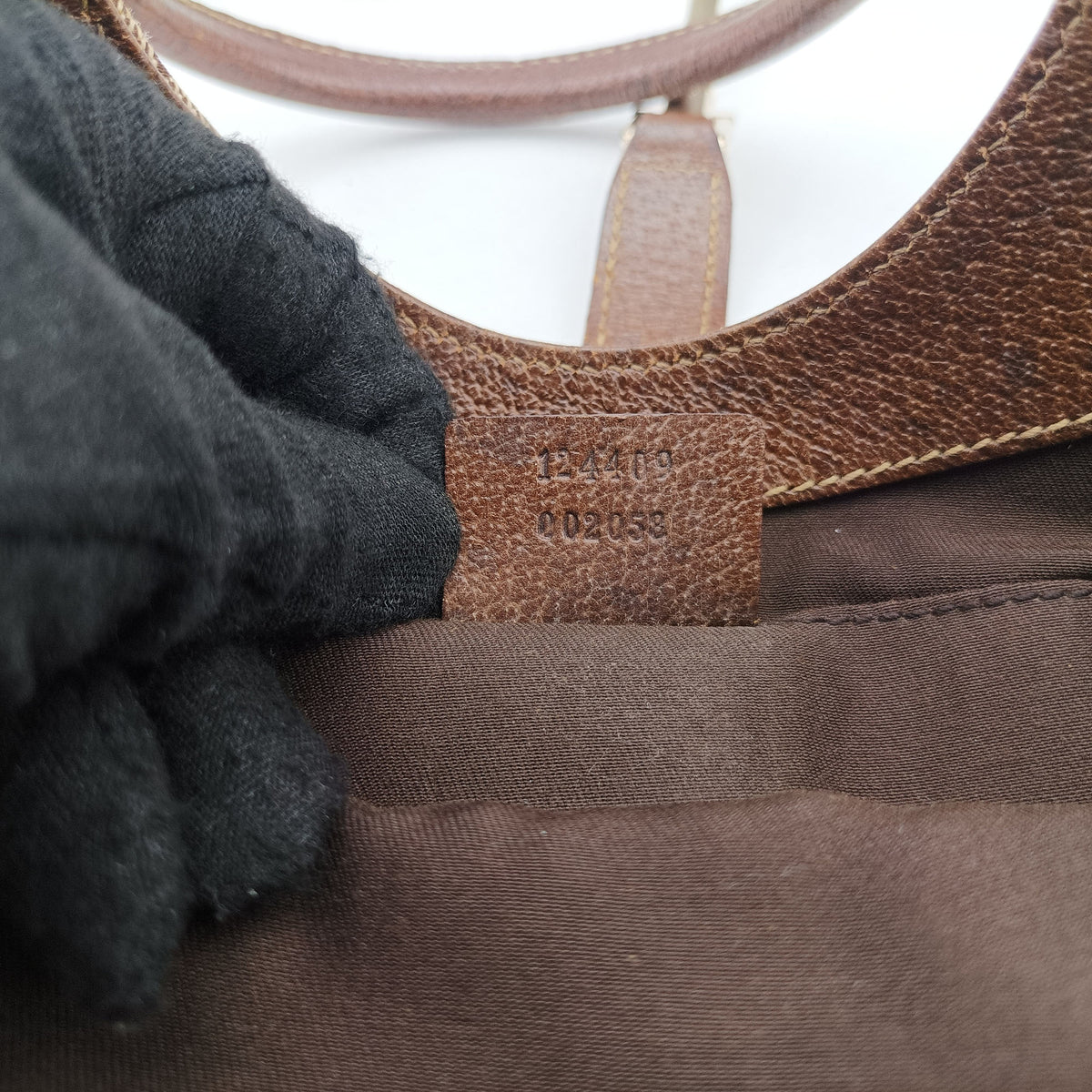 Pre-owned Gucci New Jackie Beige × Brown Canvas × Leather 124409 shoulderbag | stylenewstar