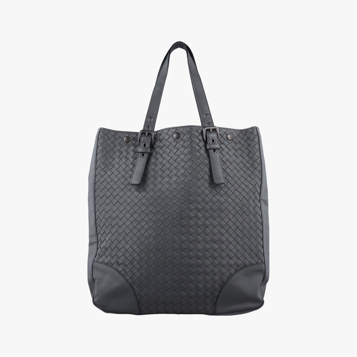 Secondhand Bottega Veneta Intrecciato Shopper Acatl Grey lambskin  handbag | stylenewstar