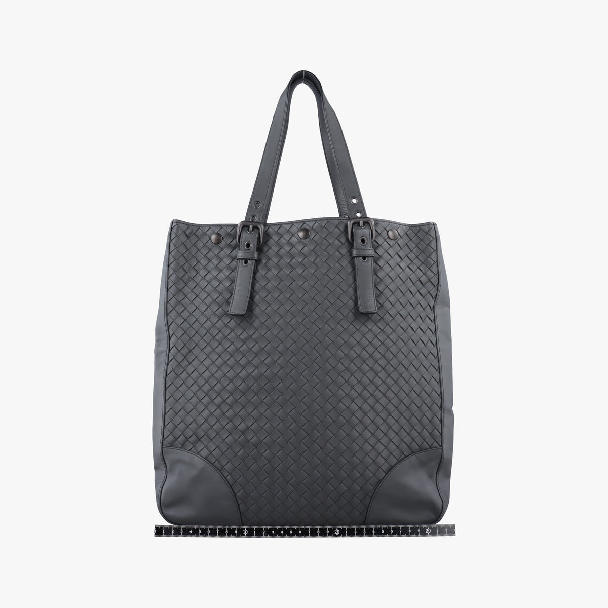 Secondhand Bottega Veneta Intrecciato Shopper Acatl Grey lambskin  handbag | stylenewstar