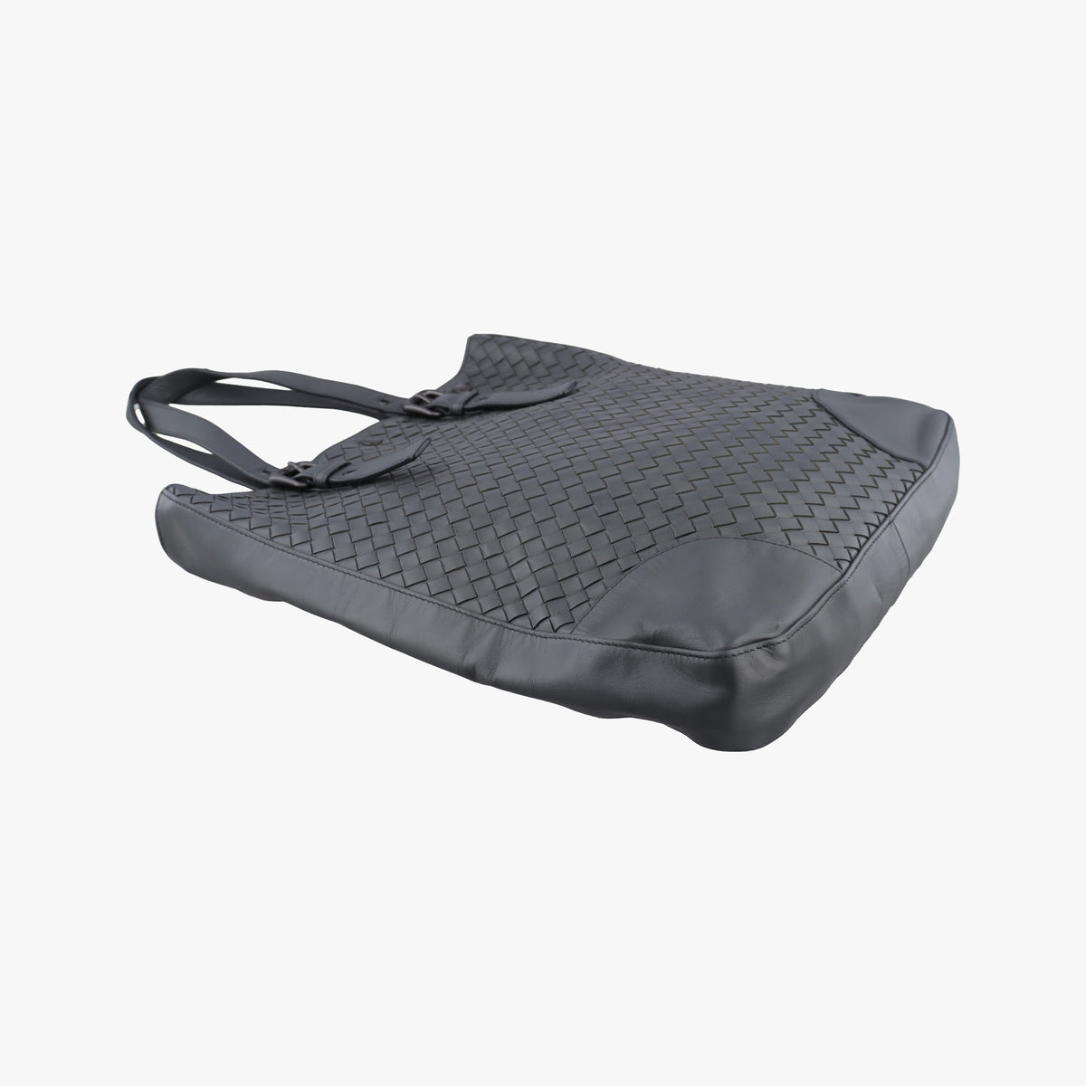 Secondhand Bottega Veneta Intrecciato Shopper Acatl Grey lambskin  handbag | stylenewstar