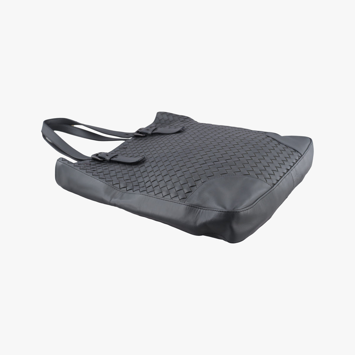 Secondhand Bottega Veneta Intrecciato Shopper Acatl Grey lambskin  handbag | stylenewstar