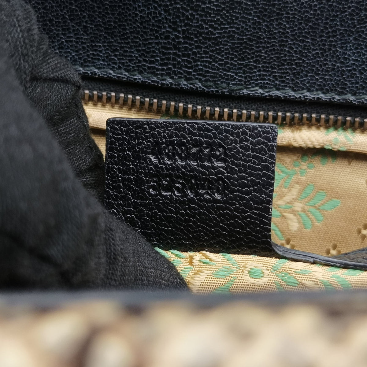 Pre-owned Gucci Ottilia Black×Multicolour Leather×snakeskin 488712 handbag | stylenewstar