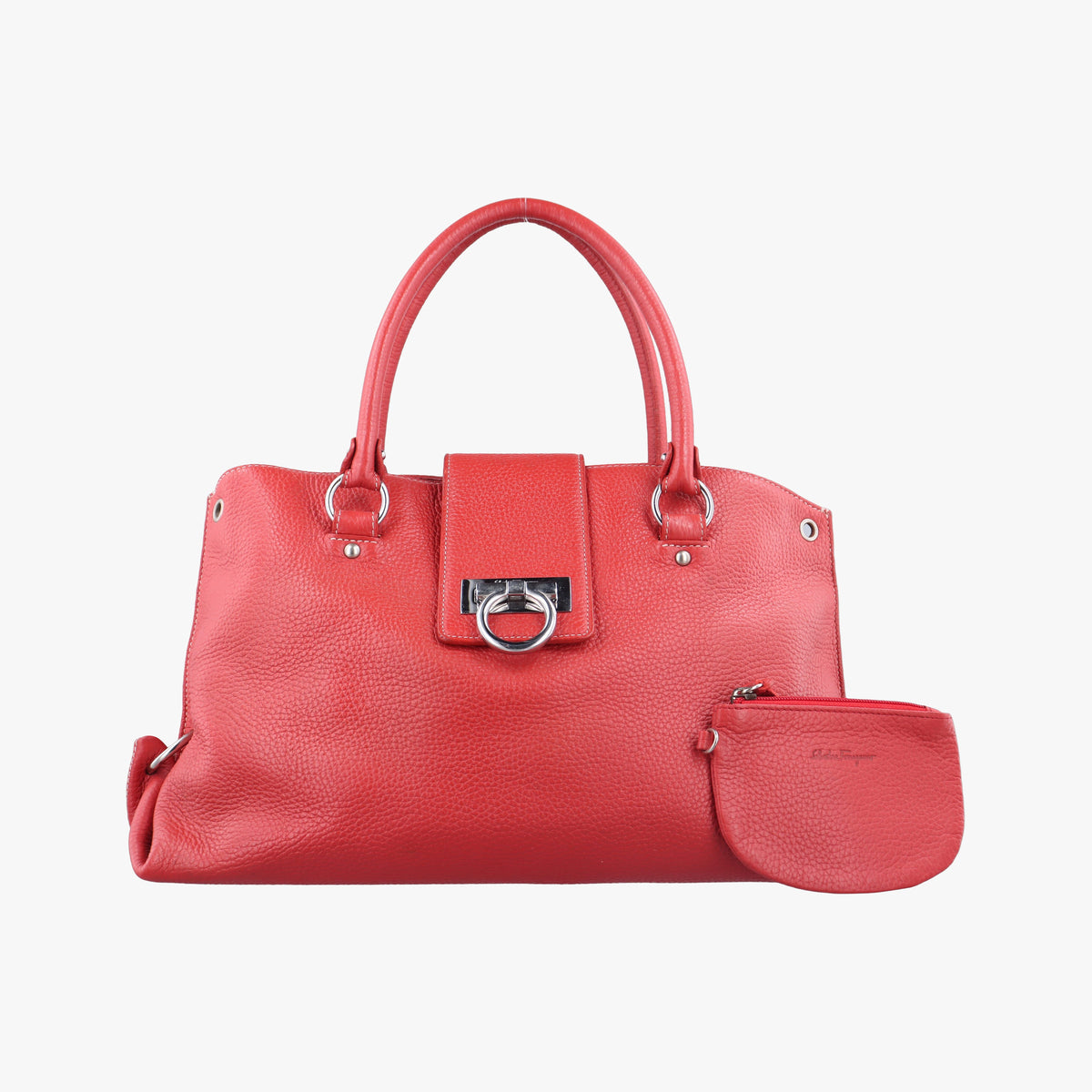 Pre-owned Ferragamo Sofia Red Leather  handbag | stylenewstar